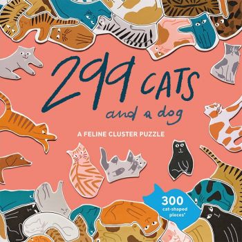 299 Cats (and a Dog). A Feline Cluster Puzzle. 300-piece Jigsaw