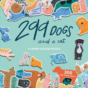 299 Dogs (and a Cat). A Canine Cluster Puzzle. 300-piece Jigsaw
