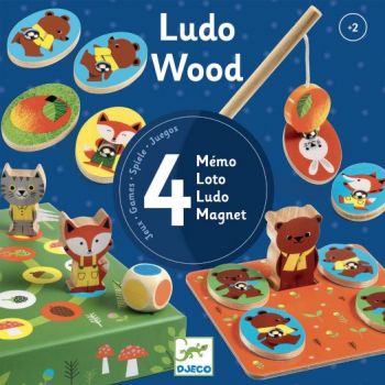 4 игри: Ludo Wood /DJ01628/. Възраст: 2+