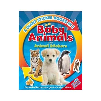 ANIMAL STICKERS AND BABY ANIMALS:  2 Giant Stick