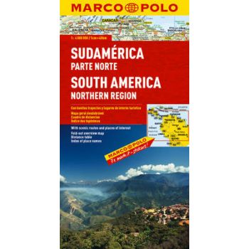 SOUTH AMERICA NORTH. “Marco Polo Map“