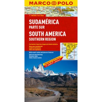 SOUTH AMERICA SOUTH MARCO. “Marco Polo Map“
