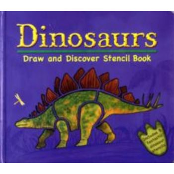 DINOSAURS STENCIL BOOK. Includes 5 fantastic din