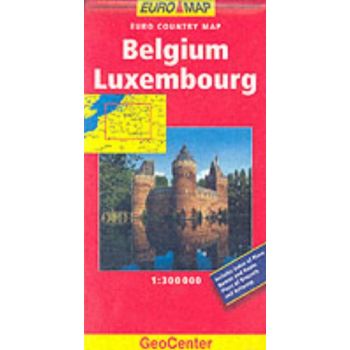 BELGIUM / LUXEMBOURG: GeoCenter Country Map. /1: