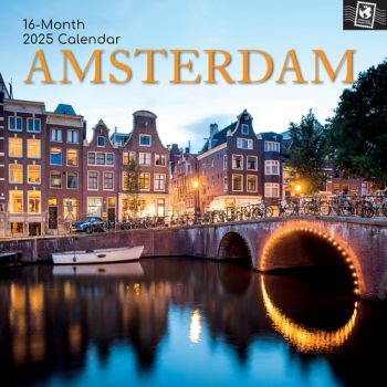 Amsterdam 16-Month Square Wall Calendar 2025
