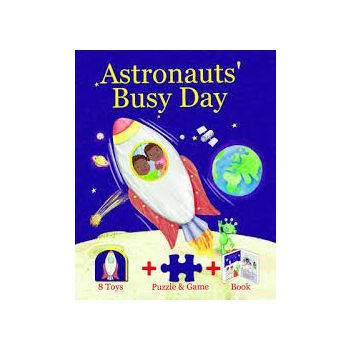 ASTRONAUTS` BUSY DAY + 8 Toys + Puzzle & Game