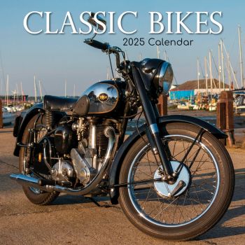 Classic Bikes 16-Month Square Wall Calendar 2025