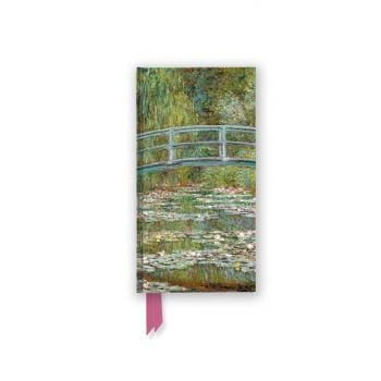 Claude Monet: Bridge over a Pond of Water Lilies (Foiled Slimline Journal)