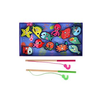 Магнити дървени Colourful Fishing. Съдържа 12 ри