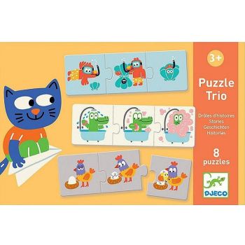Пъзел Trio History. 8 пъзела от по 3 части. Възраст: +3 год. /DJ08117/