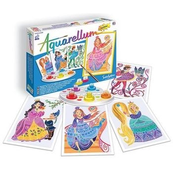 Комплект за оцветяване с акварелни бои принцове и принцеси. Възраст: 8-12 год. /502/, “Sentosphere“