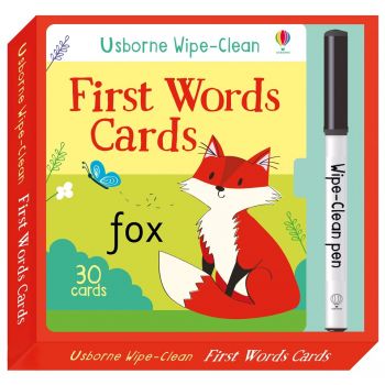 FIRST WORDS CARDS. “Usborne Wipe-Clean“