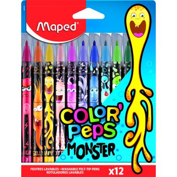 Флумастери Maped Color Peps MONSTER 12 цвята