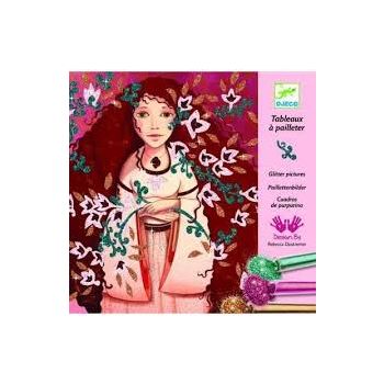 Комплект за рисуване с брокат Gold And Silken. Възраст: 9-15 год. /DJ09505/,  “Djeco“