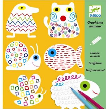 Комплект за рисуване Graphic Animals. Възраст: 3