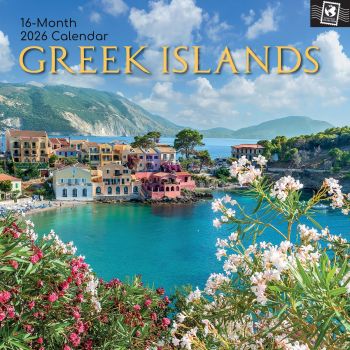 Greek Islands. 16-Month Square Wall Calendar 2026
