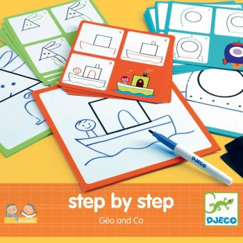 Игра образователна Step by Step. Geo & Co. Възраст: 4-7 год. /DJ08322/, “Djeco“
