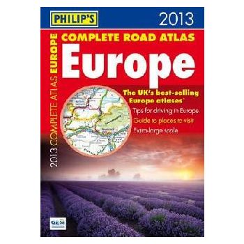 PHILIP`S COMPLETE ROAD ATLAS EUROPE 2013