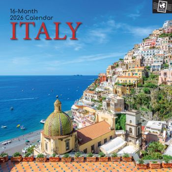 Italy. 16-Month Square Wall Calendar 2026