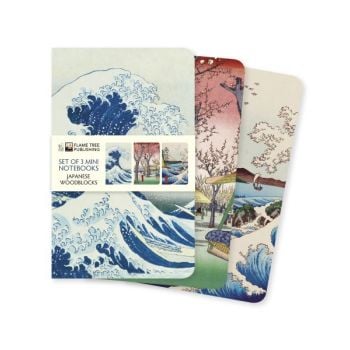 Japanese Woodblocks (Set of 3 Mini Notebooks)