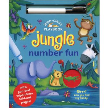 JUNGLE NUMBER FUN. “Wipe-Clean Playbook“