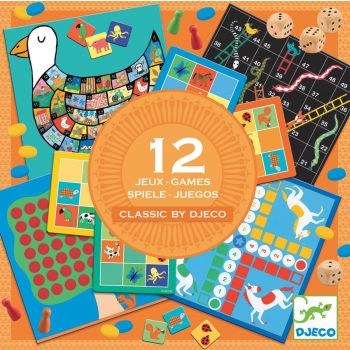 Kутия с 12 класически игри за деца. Възраст: 4+ год. /DJ05218/, “Djeco“