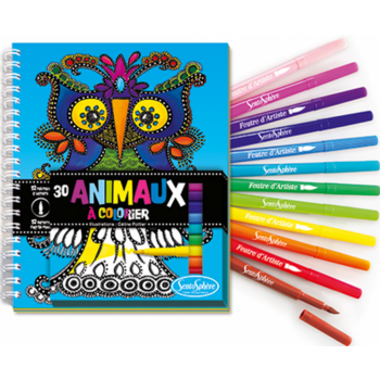 Комплект книжка за оцветяване с флумастри Animaux. Възраст: 3+ год. /9100/, “Sentosphere“