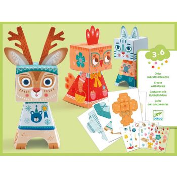 Комплект направи от хартия Animal Transfers. Възраст: 3-6 год. /DJ09041/, “Djeco“