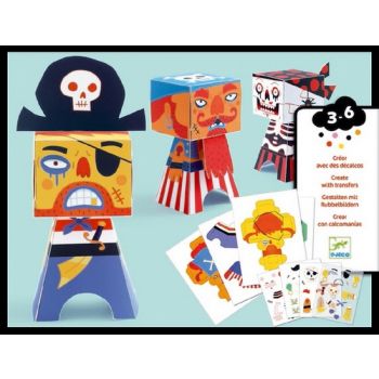 Комплект направи от хартия Pirate Transfers. Възраст: 3-6 год. /DJ09042/, “Djeco“