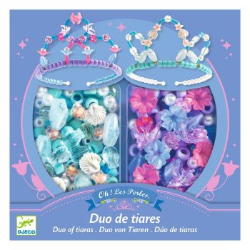 Комплект направи тиари с мъниста в синьо. Възраст: 6+ год. /DJ00038/