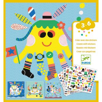 Комплект със стикери Sea Creatures. Възраст: 3-6 год. /DJ08931/, “Djeco“