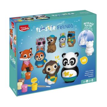 Комплект за оцветяване Maped Creativ: Гипсови фигурки Friends Maxi Set. Възраст 5+