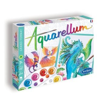 Комплект за оцветяване с акварелни бои. Митични животни. Възраст: 6+ год. /6390/