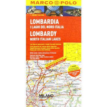 LOMBARDY, NORTH ITALIAN LAKES. “Marco Polo Maps“