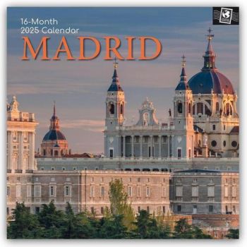 Madrid 16-Month Square Wall Calendar 2025
