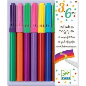 Магически флумастери. 10 броя. Възраст: 3-6 год. /DJ08827/, “Djeco“