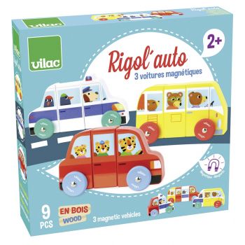 Магнитна играчка дърво Vehicles. Възраст: +2 год. /1512/, “Vilac“