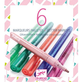 Маркери блестящи Sweet 6 бр. Възраст: +6 год. /DJ08877/, “Djeco“