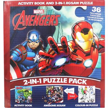 MARVEL AVENGERS 2-IN-1 PUZZLE PACK: Activity Book and 2-in-1 Jigsaw Puzzle