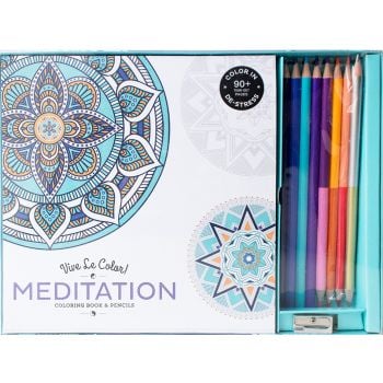 MEDITATION. “Vive le Color!“: Coloring Book and Pencils