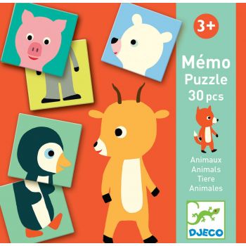 Игра Memo Animals Puzzle. Възраст: 3+ год. /DJ08126/, “Djeco“