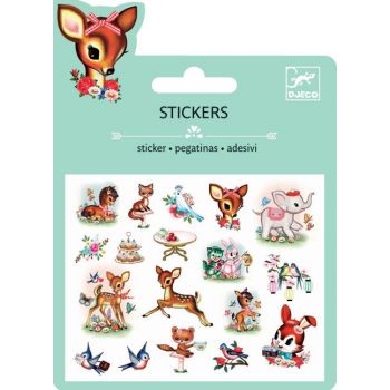 Мини стикери Vintage Animals. /DJ09778/, “Djeco“