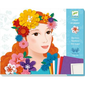 Направи картини с хартиени цветя Young Girls Flowers. Възраст: 7-13 год. /DJ09439/, “Djeco“