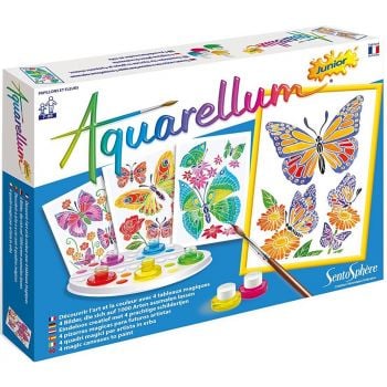 Kомплект за оцветяване с акварелни бои пеперуди. Възраст: 8-12 год. /500/, “Sentosphere“