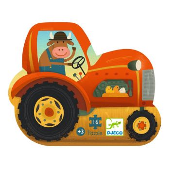 Пъзел трактор, 16 части. Възраст: 3+ год. /DJ07275/