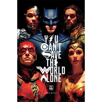JUSTICE LEAGUE MOVIE SAVE THE WORLD MAXI POSTER