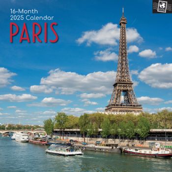 Paris 16-Month Square Wall Calendar 2025