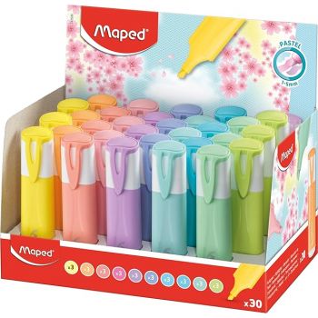 Пастелен маркер Maped Fluo Peps, 10 цвята
