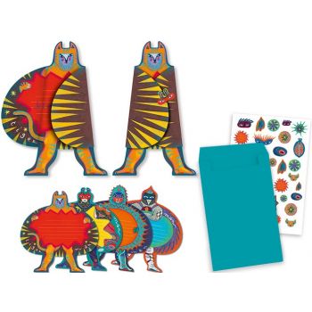 Покана за парти Superheros 8 бр. /DJ04785/, “Djeco“