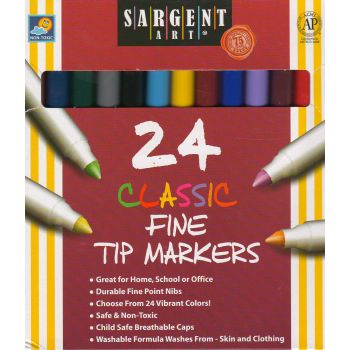 SARGENT ART 24 CLASSIC FINE TIP MARKERS